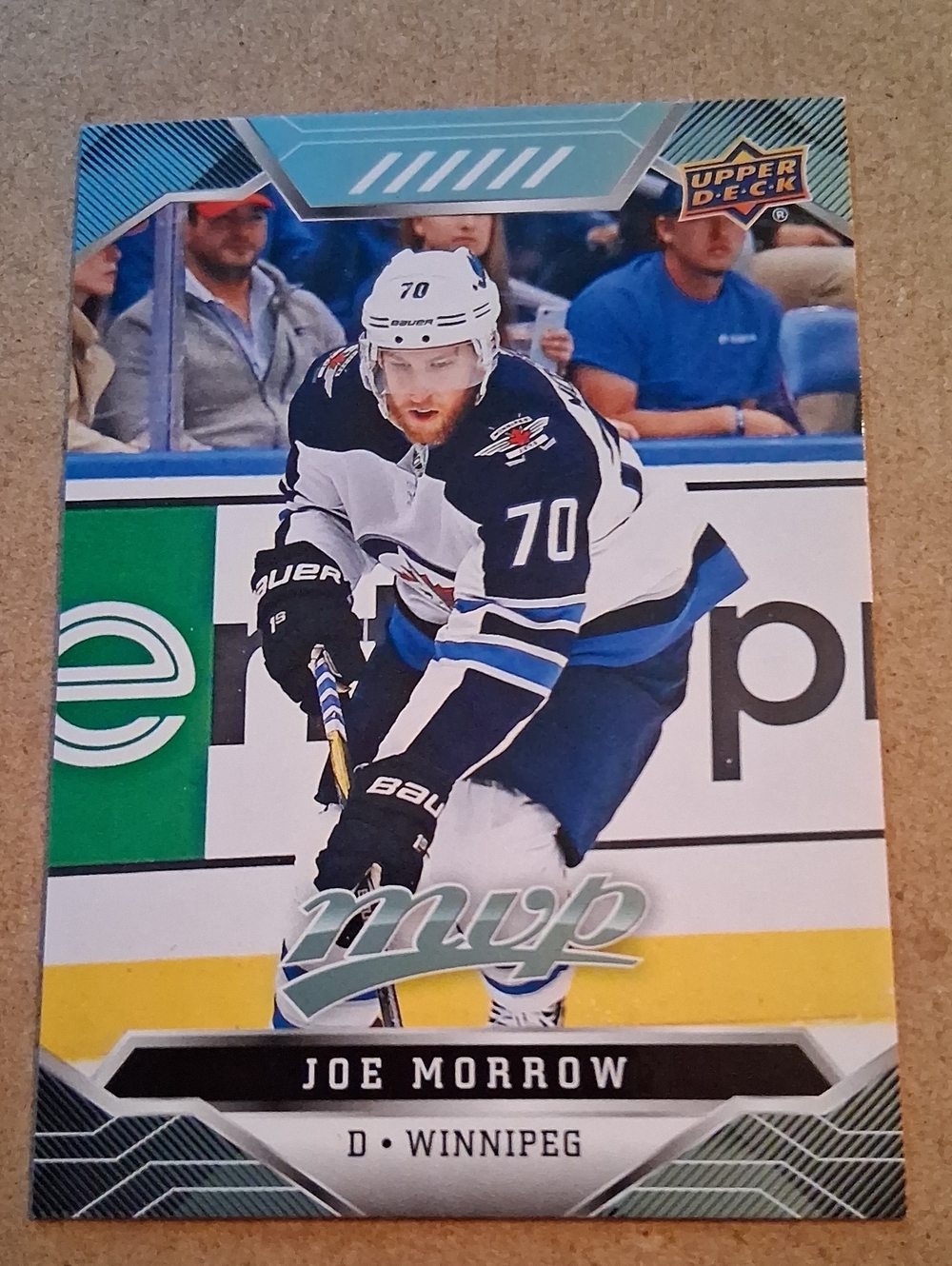 Upper Deck MVP Joe Morrow Winnipeg Hockey Card - White & Navy